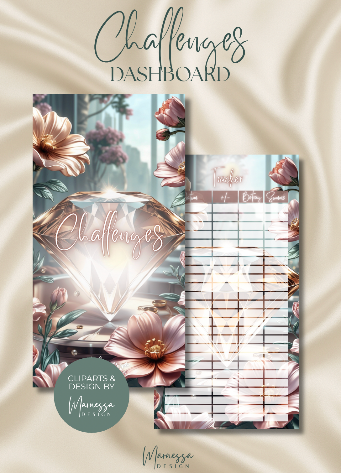 DASHBOARDS "ROSY GLOW" EINZELN | matt foliert | A6