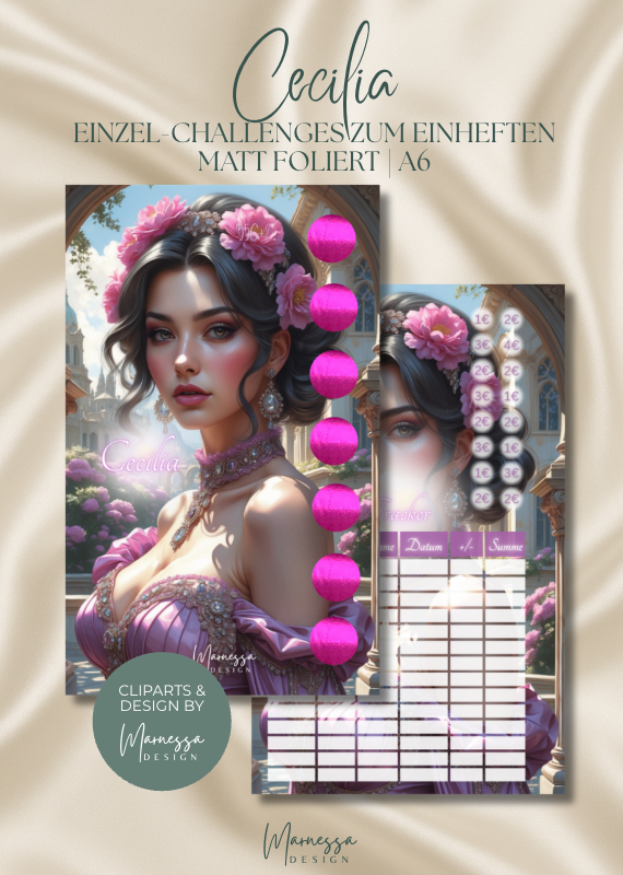 ROMANTIC ERA LADIES | Einzel-Challenges zum einheften | matt foliert | A6