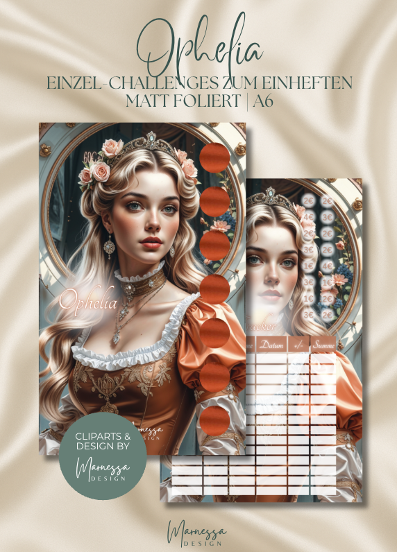 ROMANTIC ERA LADIES | Einzel-Challenges zum einheften | matt foliert | A6