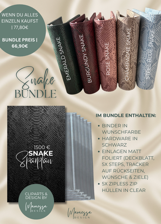 BUNDLE | 1500 € SNAKE SPARPLAN | matt foliert | A6