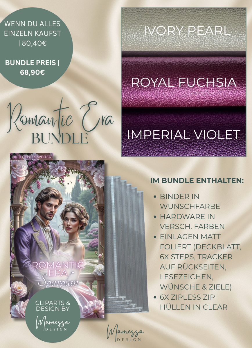 1500 € SPARPLAN | BUNDLE "ROMANTIC ERA" | matt foliert | A6
