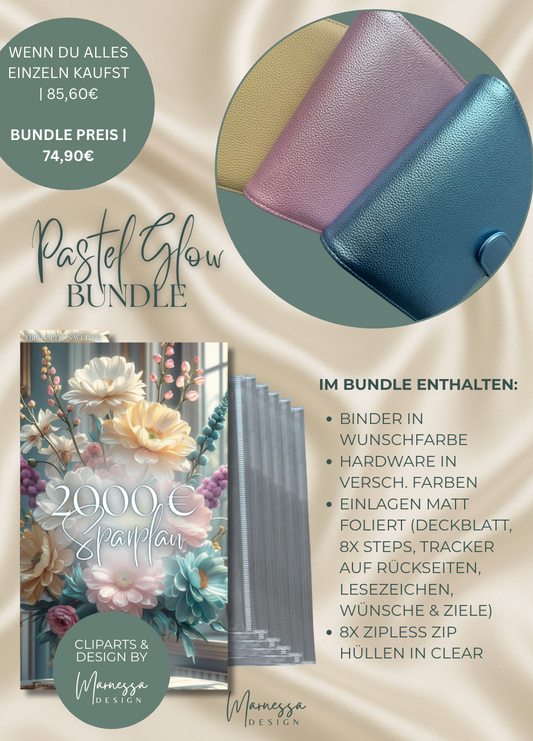 2000 € SPARPLAN | BUNDLE "PASTEL GLOW" | matt foliert | A6