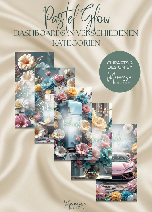 DASHBOARDS "PASTEL GLOW" EINZELN | matt foliert | A6