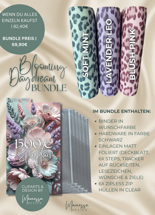 1500 € SPARPLAN | BUNDLE "PASTEL LEO BLOOMS" | matt foliert | A6