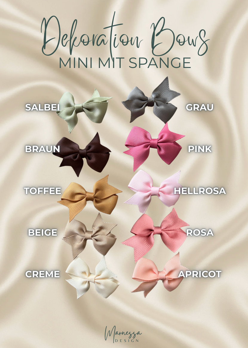 DECORATIONS BOWS "MINI" | mit Spange