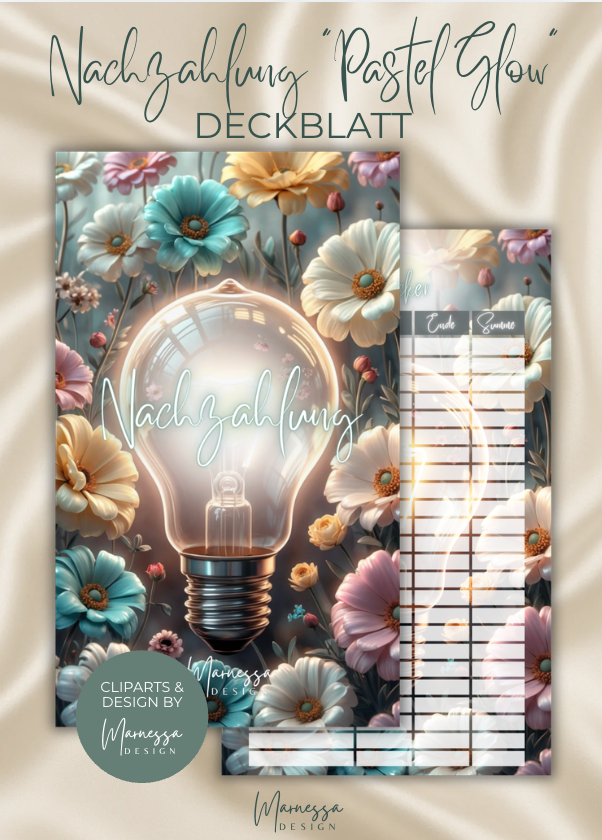 DECKBLÄTTER "PASTEL GLOW" EINZELN | Trennblatt | Deckblatt | matt foliert | A6
