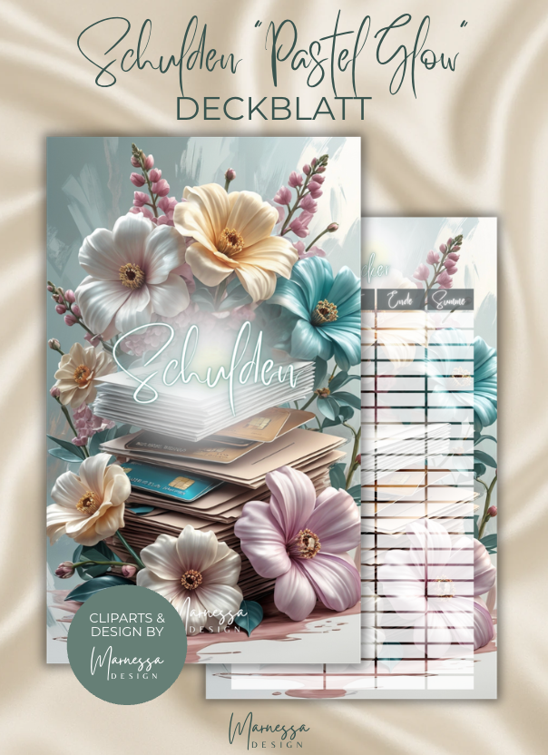 DECKBLÄTTER "PASTEL GLOW" EINZELN | Trennblatt | Deckblatt | matt foliert | A6