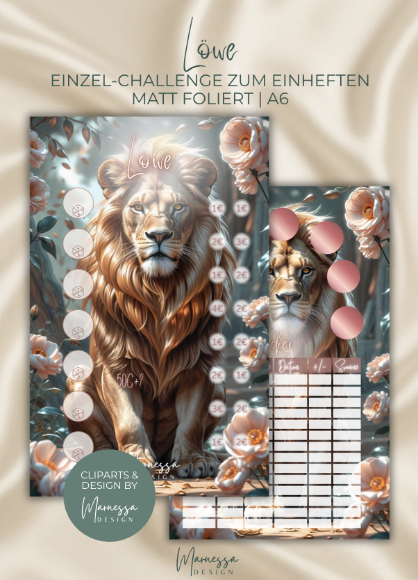 ANIMALS COLLECTION | Einzel-Challenges zum einheften | matt foliert | A6