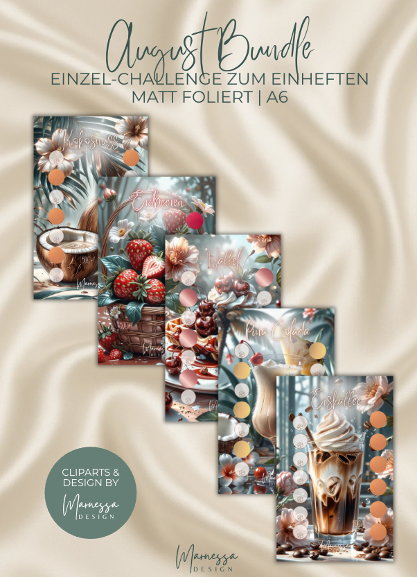 FOOD & DRINKS COLLECTION | Einzel-Challenges zum einheften | matt foliert | A6