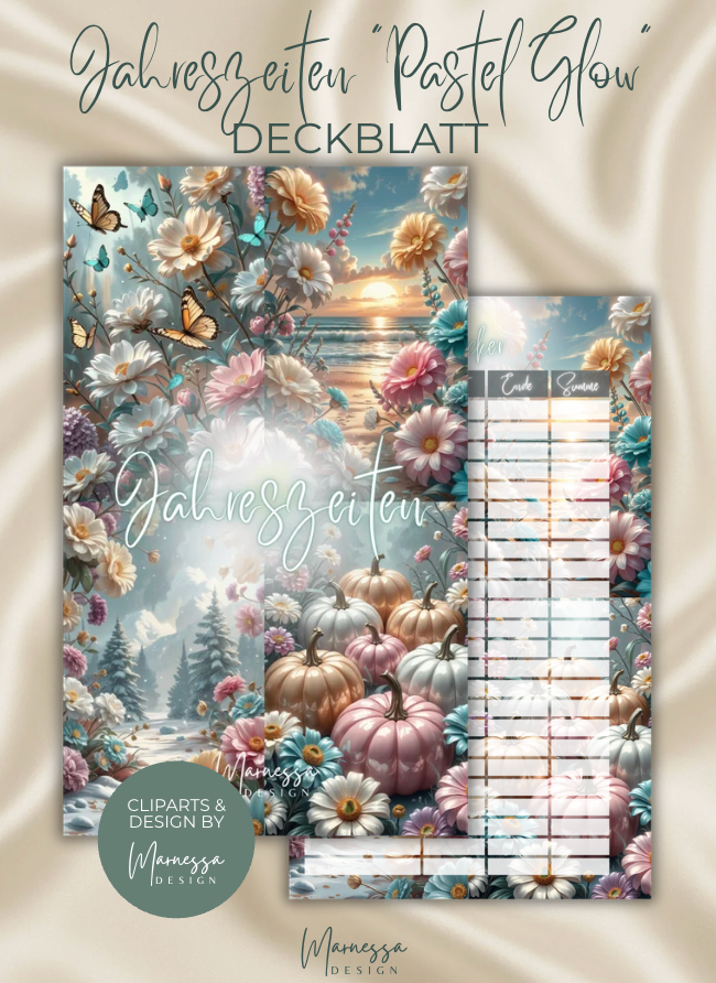DECKBLÄTTER "PASTEL GLOW" EINZELN | Trennblatt | Deckblatt | matt foliert | A6