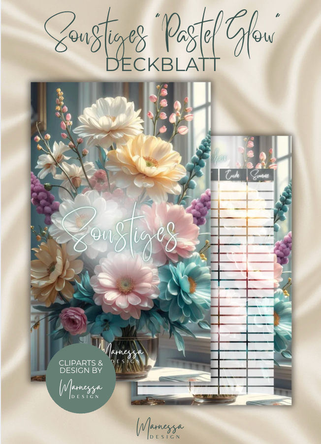 DECKBLÄTTER "PASTEL GLOW" EINZELN | Trennblatt | Deckblatt | matt foliert | A6