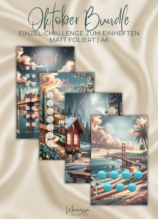 TRAVEL DREAMS COLLECTION | Einzel-Challenges zum einheften | matt foliert | A6