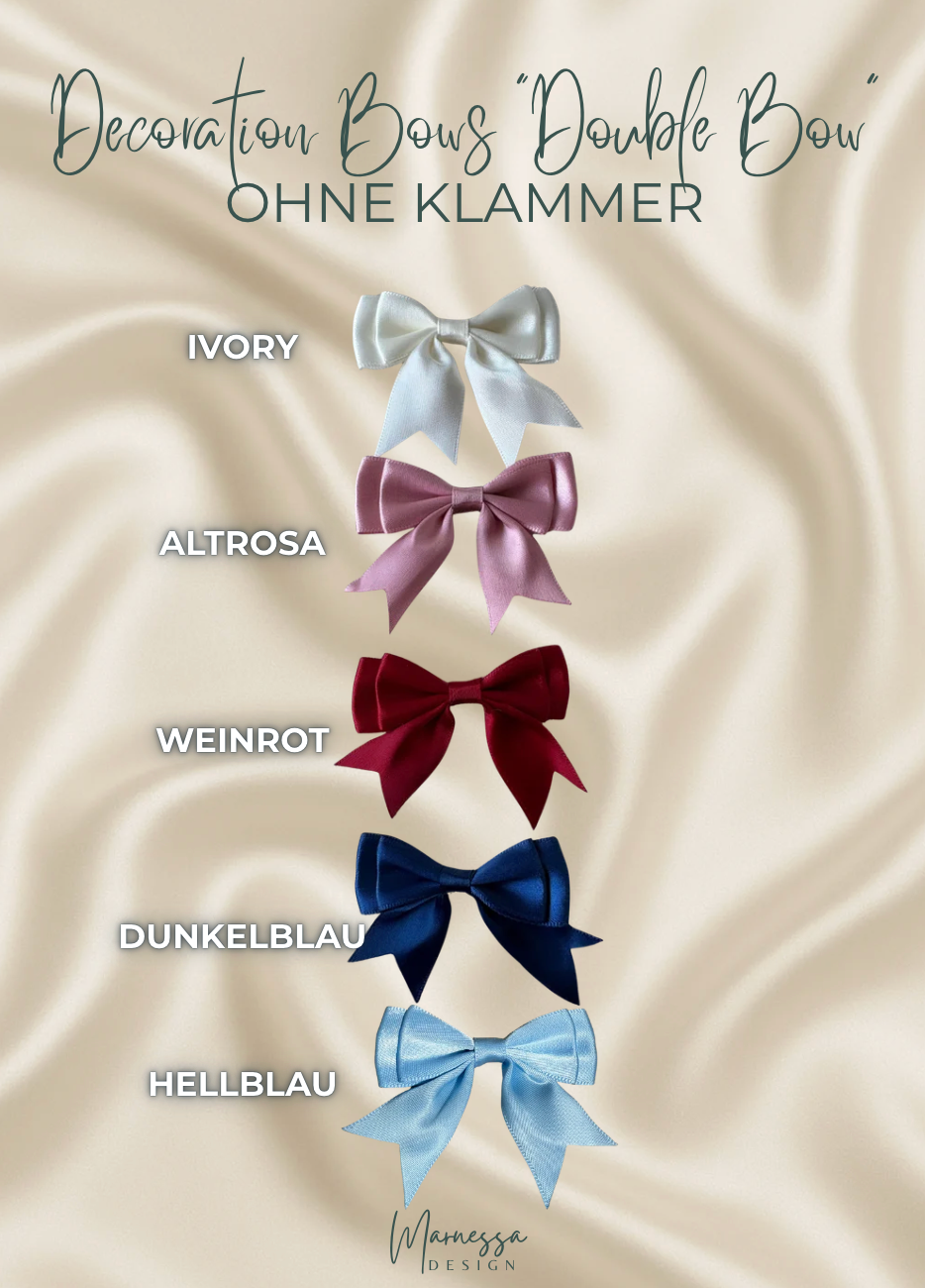 DECORATION BOWS "DOUBLE BOW" | ohne Klammer