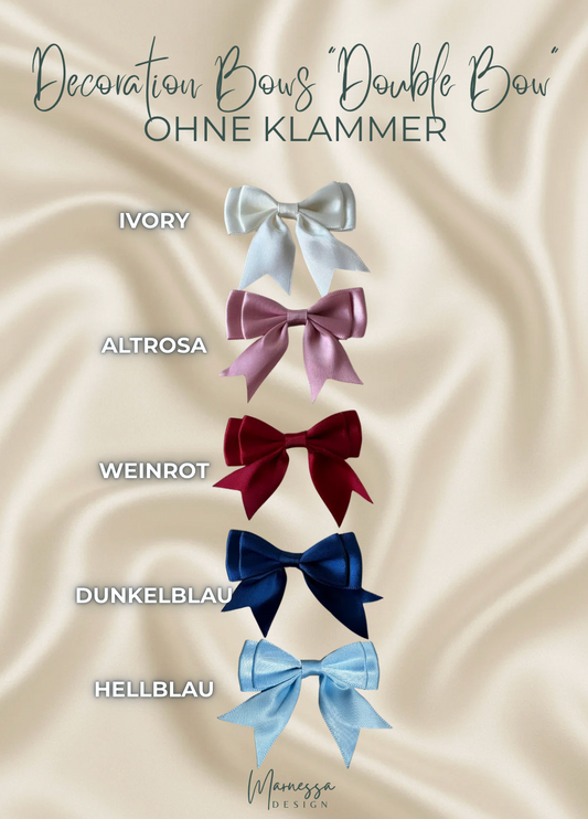 DECORATION BOWS "DOUBLE BOW" | ohne Klammer