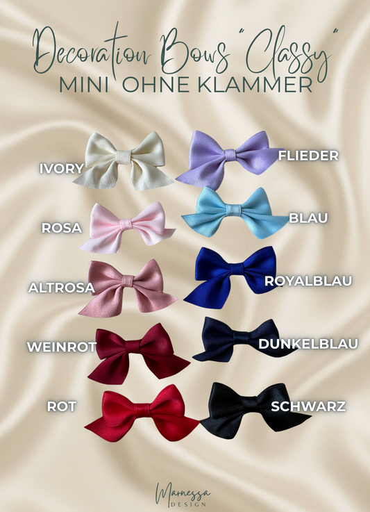 DECORATION BOWS "CLASSY" | ohne Klammer