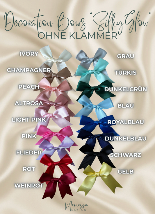 DECORATION BOWS "SILKY GLOW" | ohne Klammer