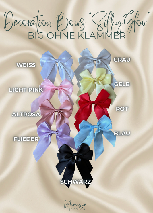 DECORATION BOW "SILKY GLOW" BIG | ohne Klammer