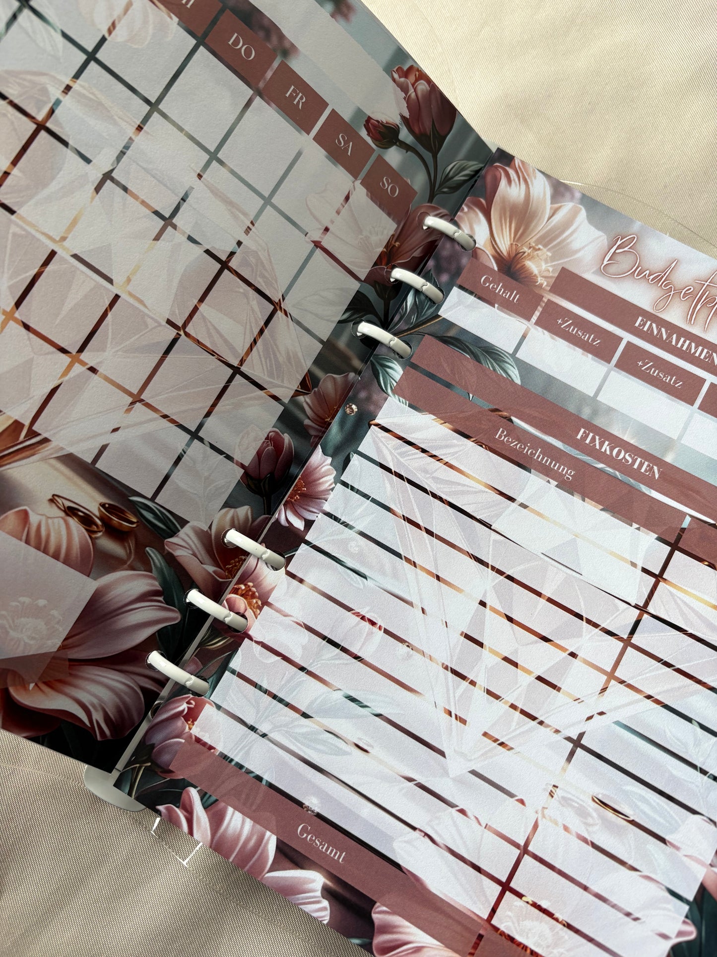 Budget Planer Finanzplaner Einlagen A5 Format | ROSY GLOW