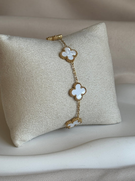 Armband CLASSY CLOVER SMALL | PEARL