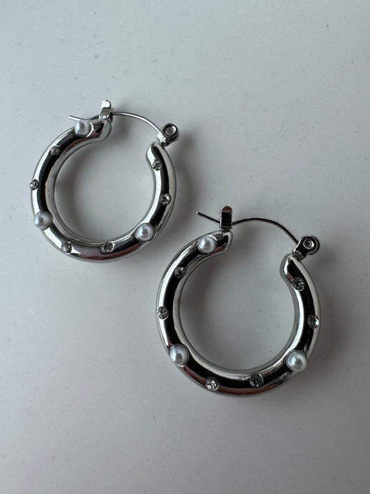 Ohrringe GLAM CREOLE | SILBER