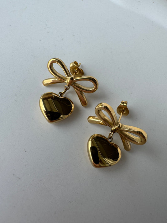Ohrringe BOW HEART | GOLD