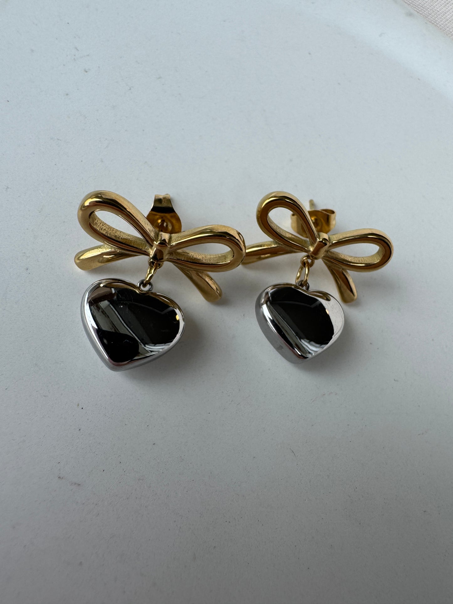 Ohrringe BOW HEART | BICOLOR