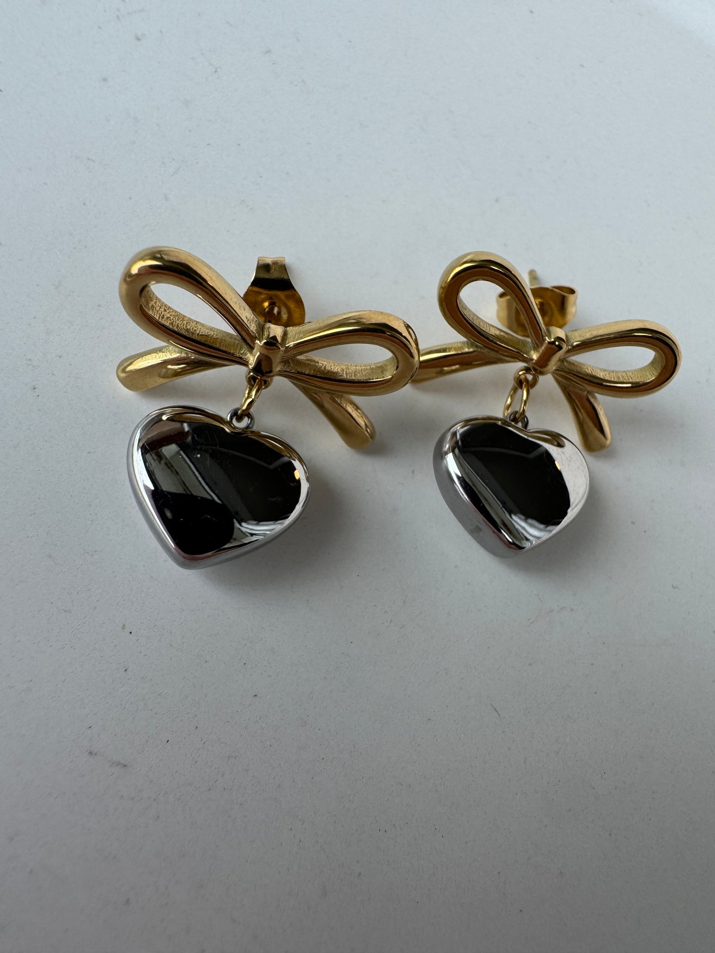 Ohrringe BOW HEART | BICOLOR