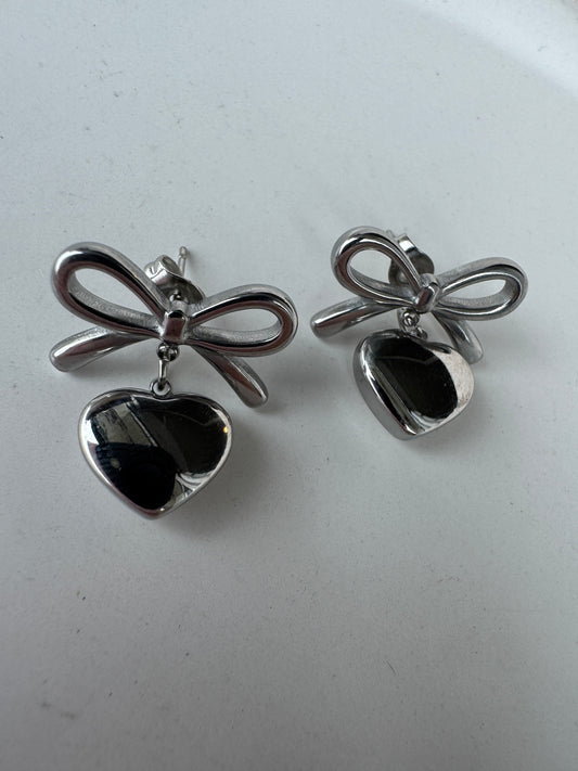 Ohrringe BOW HEART | SILBER