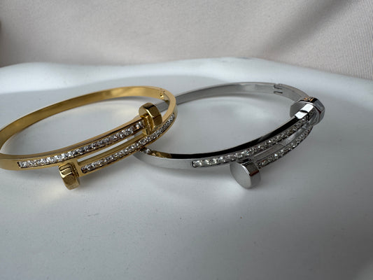 Armreif NAILS  | SILBER & GOLD