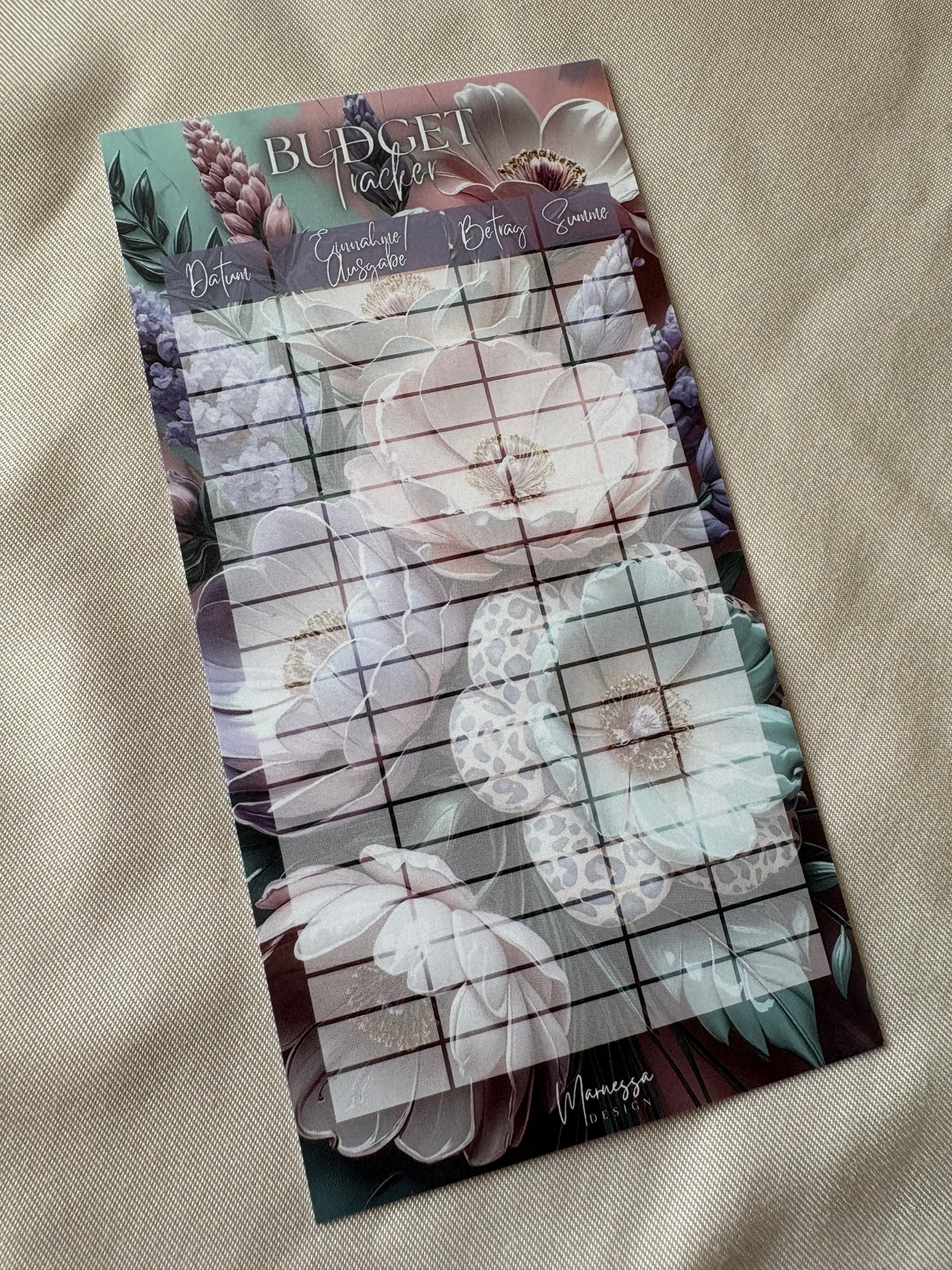 A6 Dashboards mit Tracker | matt foliert und 3D Aufschrift | PASTEL LEO BLOOMS | A6