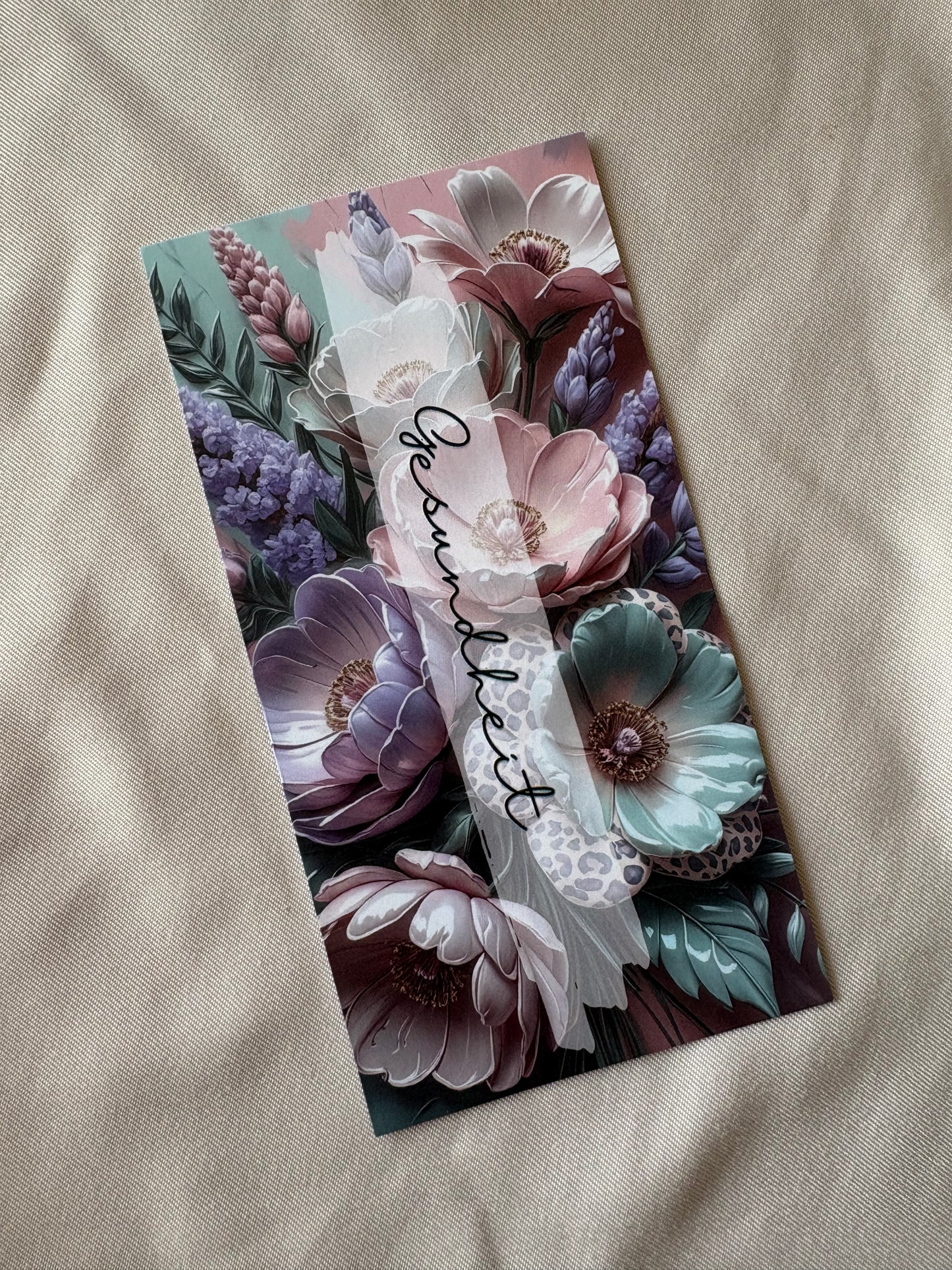A6 Dashboards mit Tracker | matt foliert und 3D Aufschrift | PASTEL LEO BLOOMS | A6