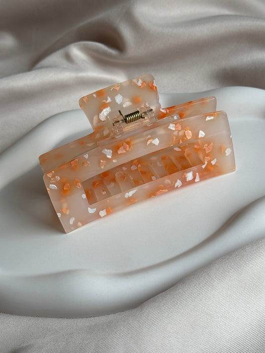 Haarklammer aus Acetat L | ORANGE FLAKES