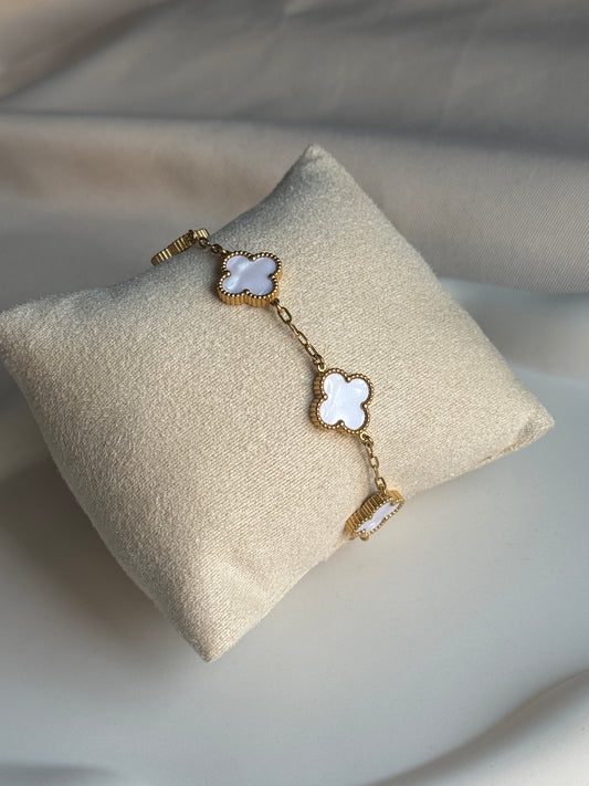 Armband CLASSY CLOVER BIG | PEARL