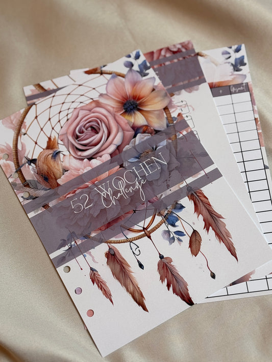 52 Wochen Challenge Einlagen | DREAMCATCHER BIRDY