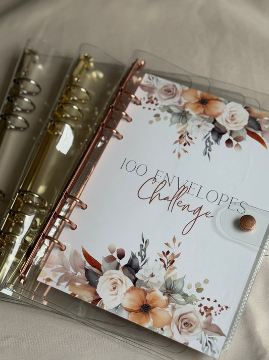 100 Envelopes Challenge inkl. Vinyl Binder & Hüllen | FLOWERS