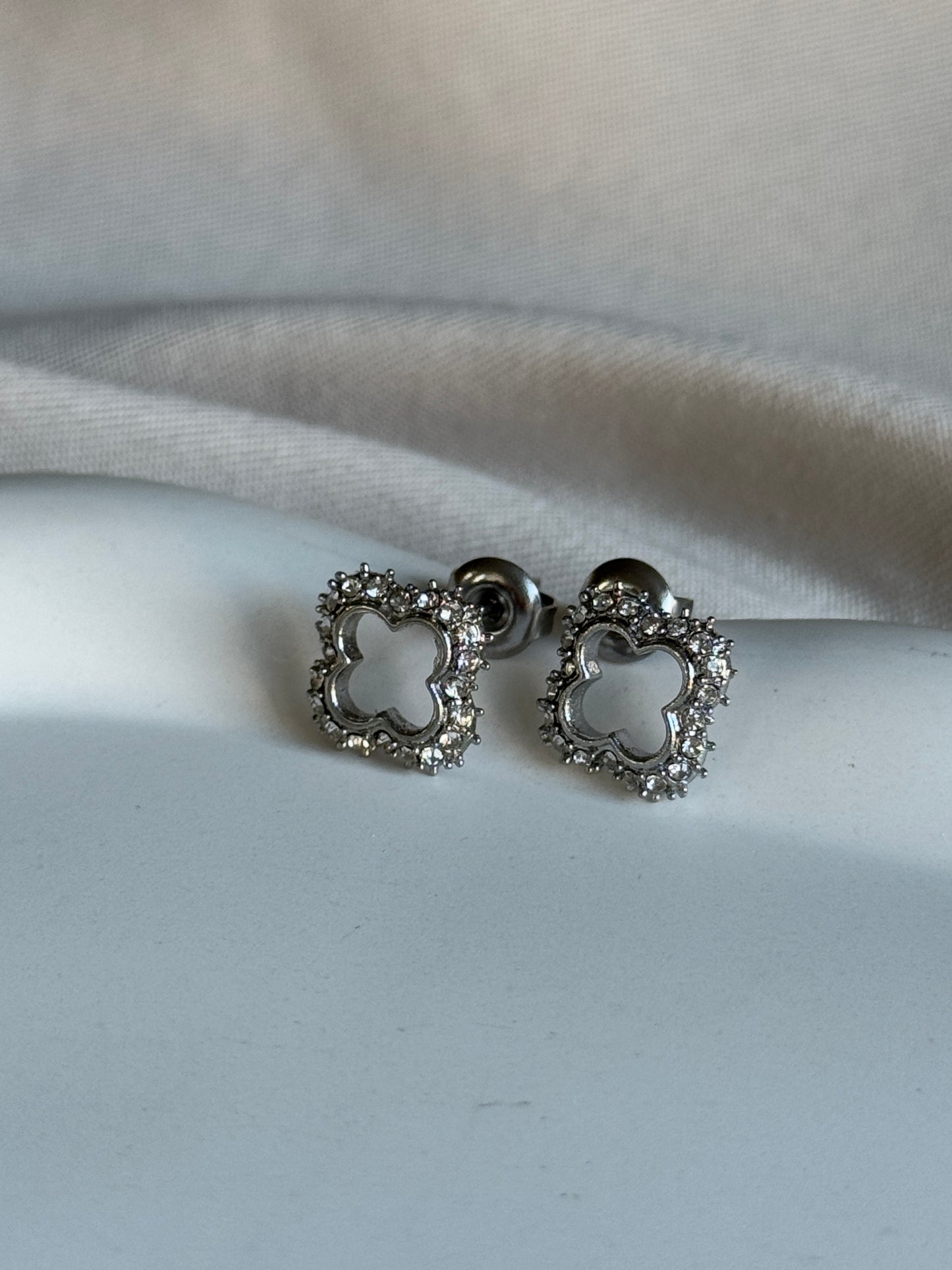 Ohrstecker DIAMOND CLOVER  | SILBER