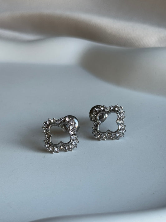 Ohrstecker DIAMOND CLOVER  | SILBER