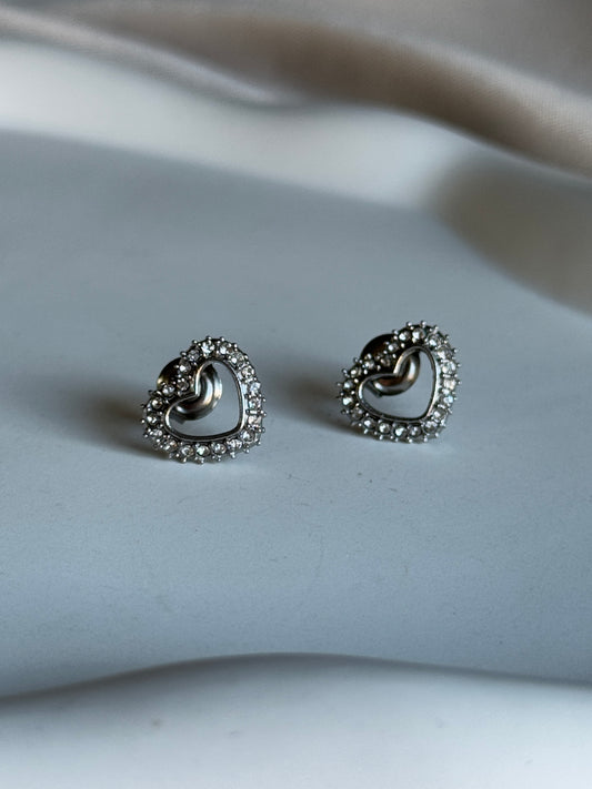 Ohrstecker DIAMOND HEART  | SILBER