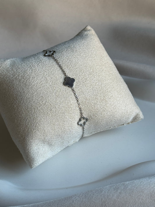 Armband SIMPLY CLOVER | SILBER