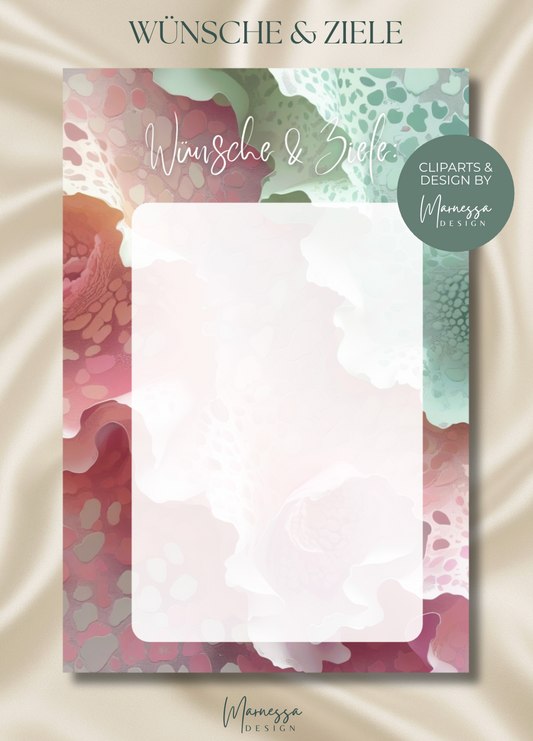 A7 MIX & MATCH - MEIN SPARPLAN | WÜNSCHE & ZIEL "PASTEL LEO" | matt foliert