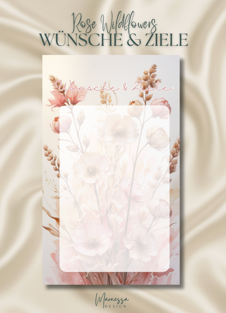 little coins BIG DREAMS | WÜNSCHE & ZIELE "ROSE WILDFLOWERS" | matt foliert