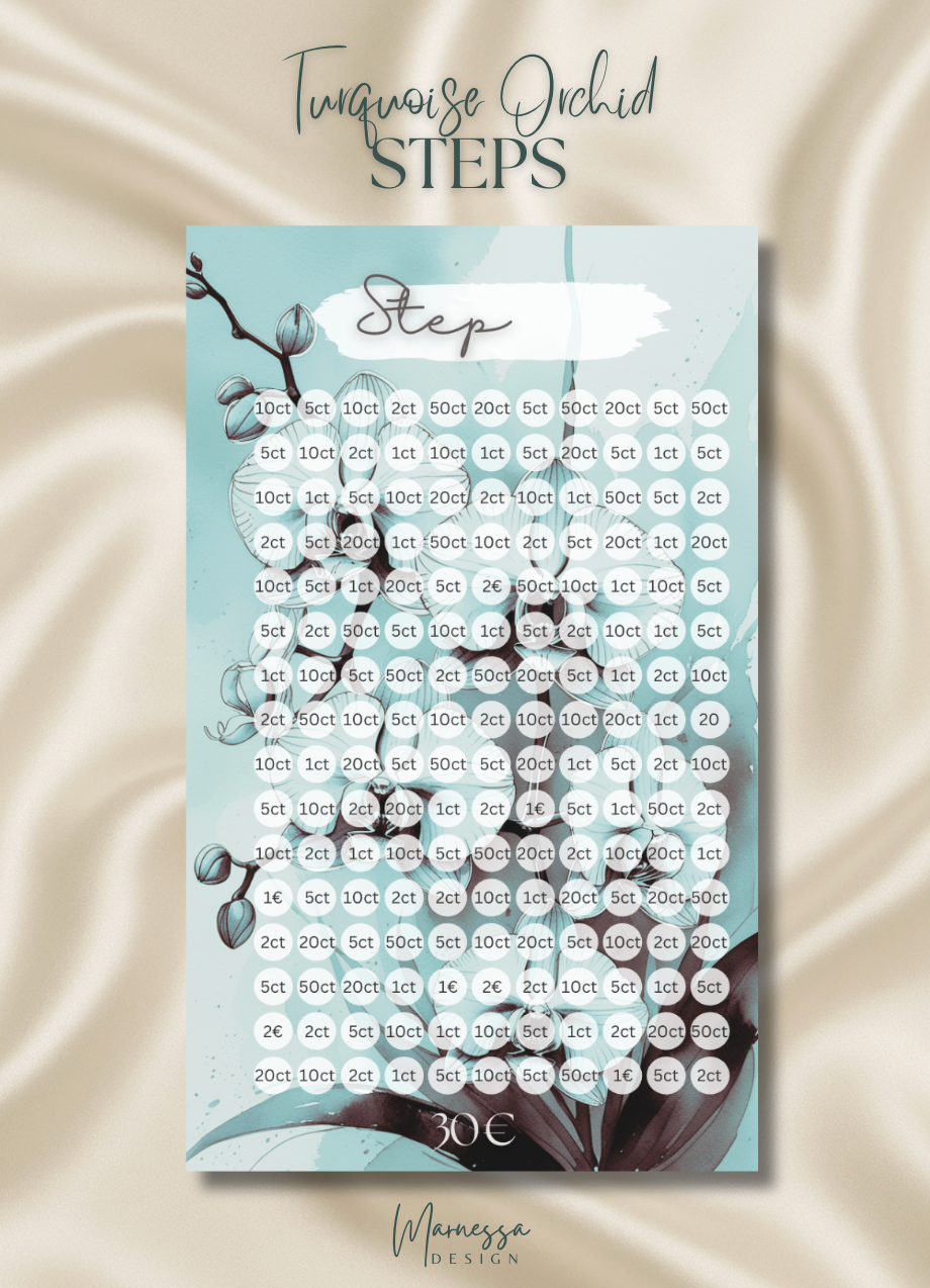 little coins BIG DREAMS | STEPS "TURQUOISE ORCHID" | matt foliert