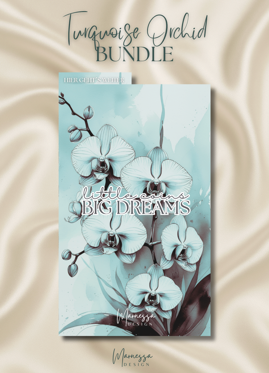 little coins BIG DREAMS | EINLAGEN BUNDLE "TURQUOISE ORCHID" | matt foliert