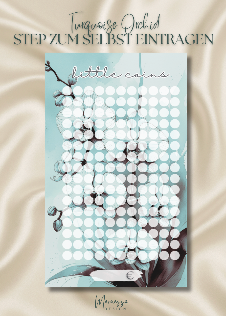 little coins BIG DREAMS | STEPS "TURQUOISE ORCHID" | matt foliert