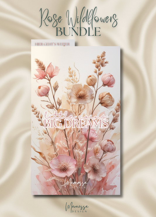 little coins BIG DREAMS | EINLAGEN BUNDLE "ROSE WILDFLOWERS" | matt foliert