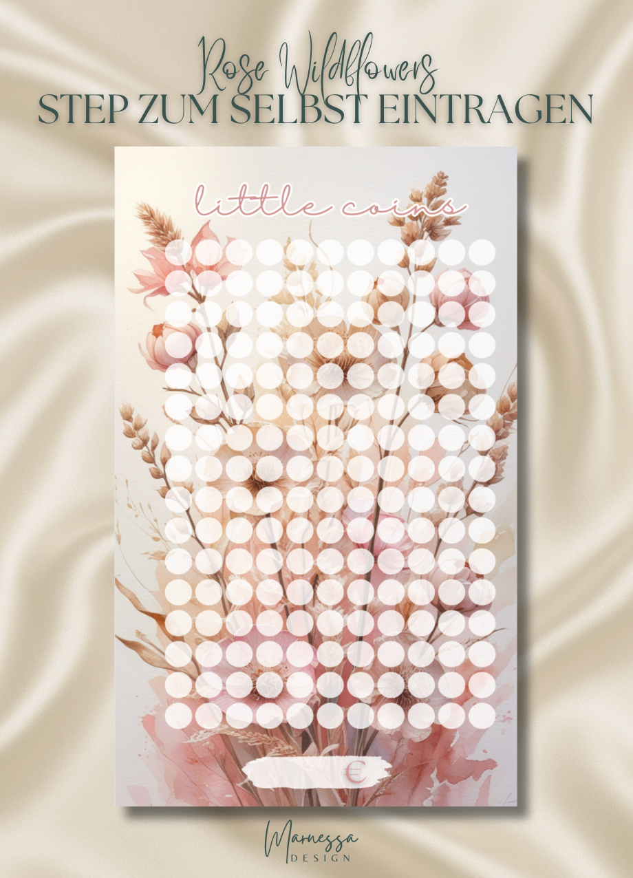little coins BIG DREAMS | EINLAGEN BUNDLE "ROSE WILDFLOWERS" | matt foliert